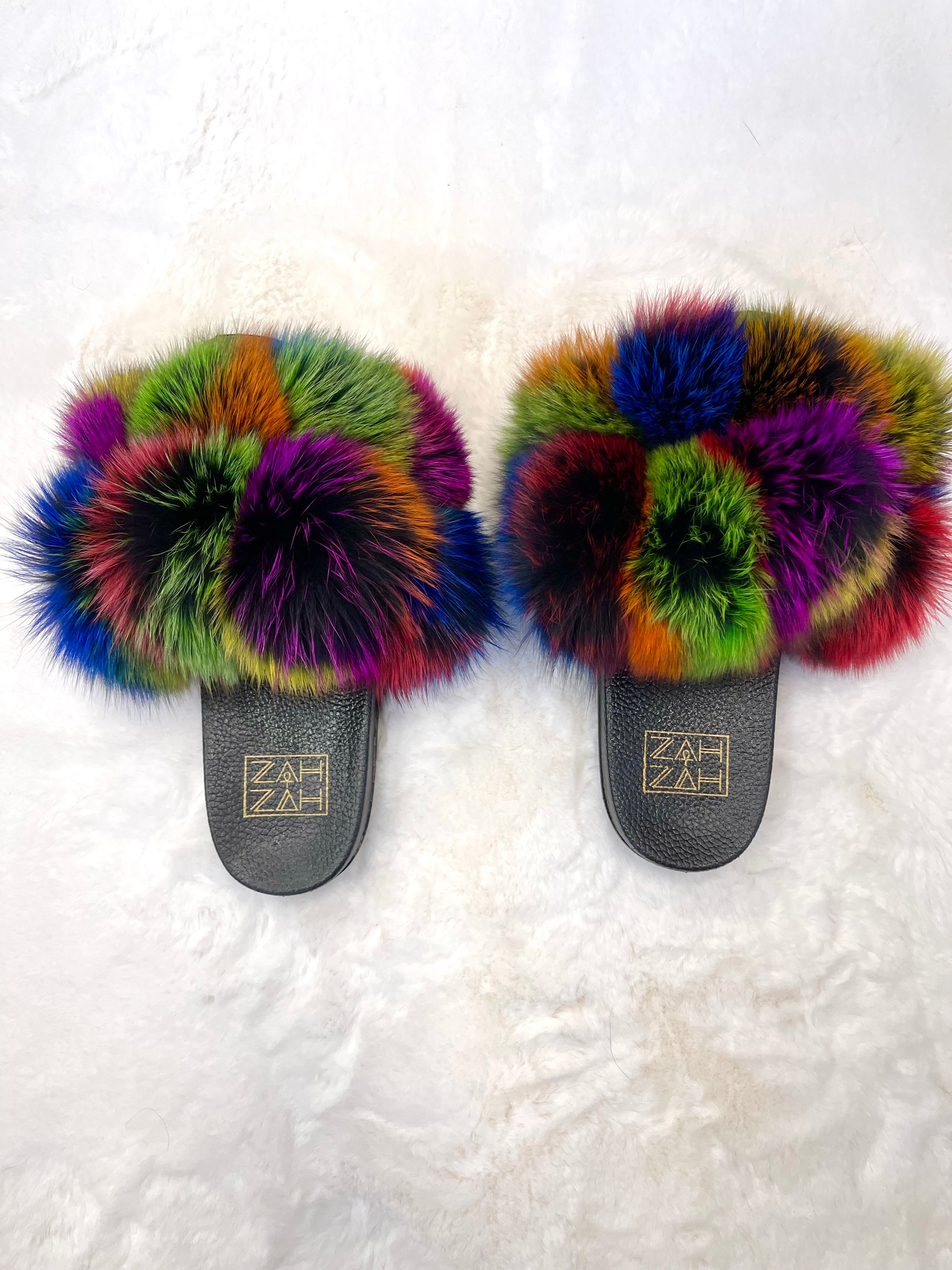 Tie Dye Punch Puff Slide