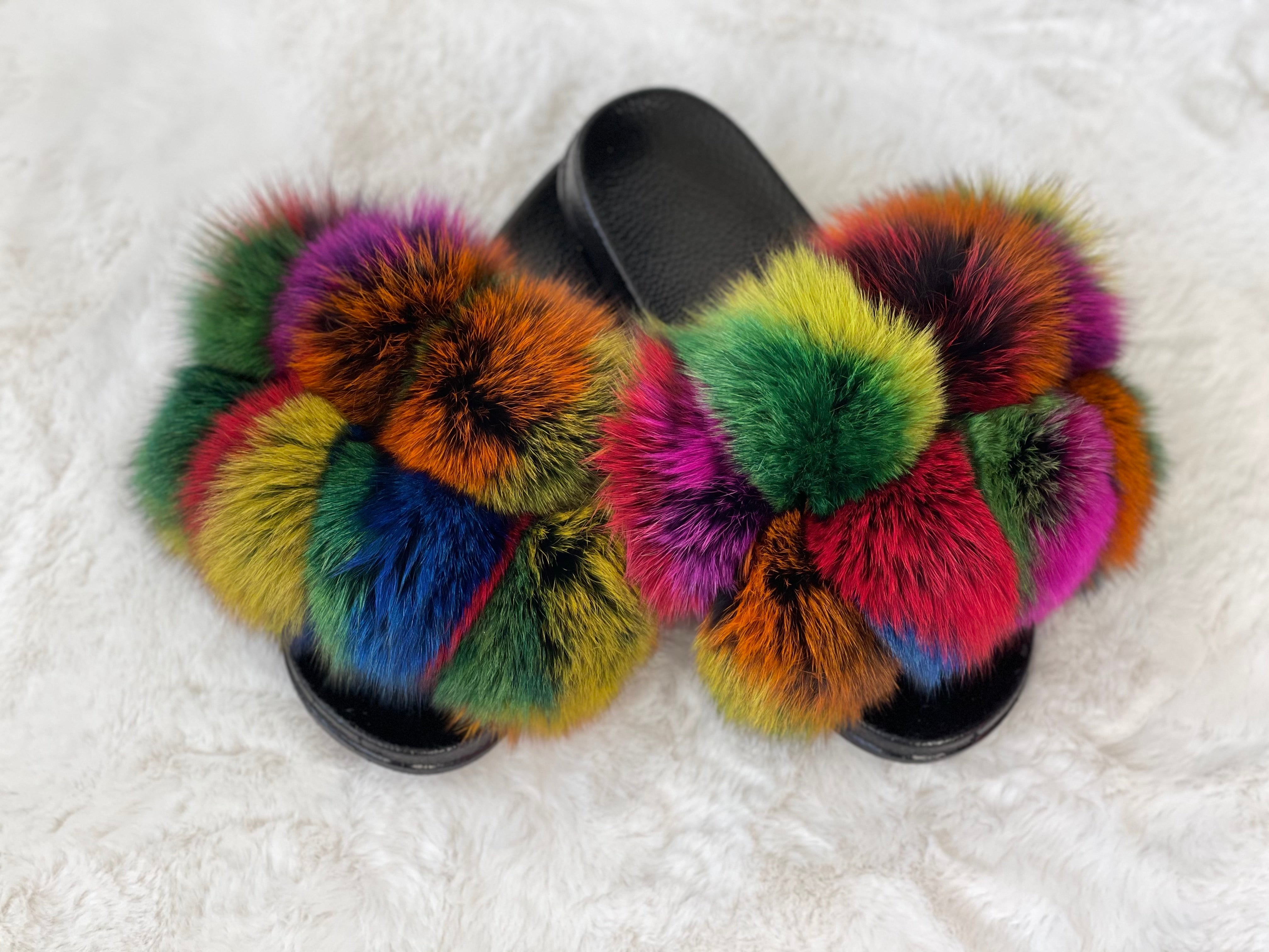 Tie Dye Punch Puff Slide