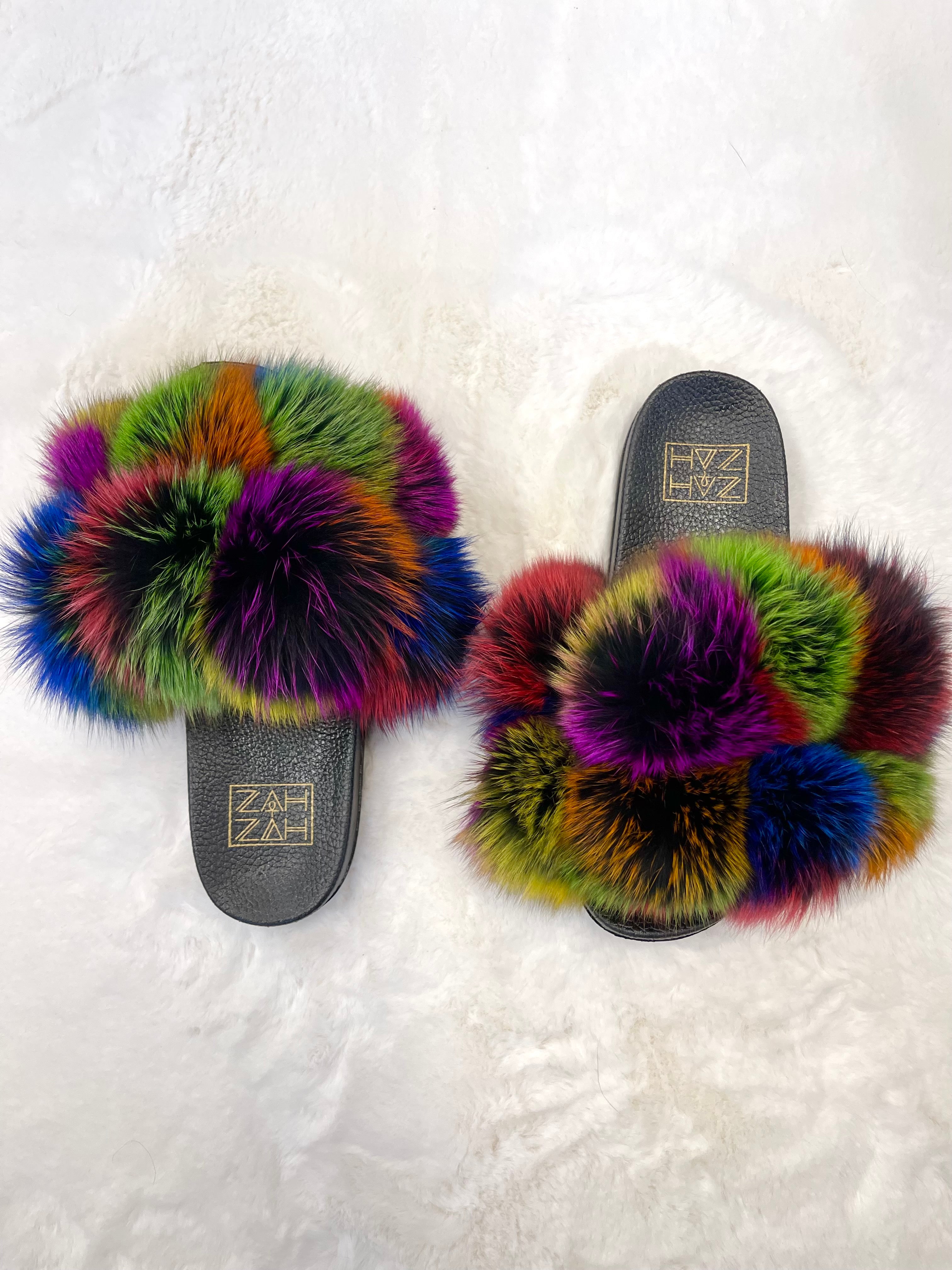 Tie Dye Punch Puff Slide